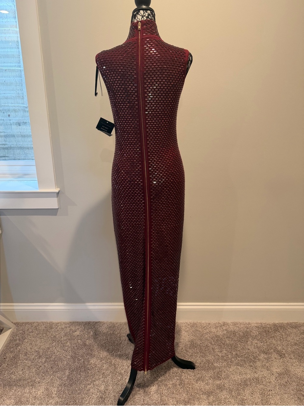 Retrofete Burgundy Sequin Maxi Dress - Picture 10 of 16